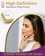 DMWOODFL 71"x26" Arched Full-Length Mirror - Image 6