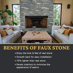 AZ Faux High-Density Polyurethane Faux Stone Interlocking Left Endcap - Image 4