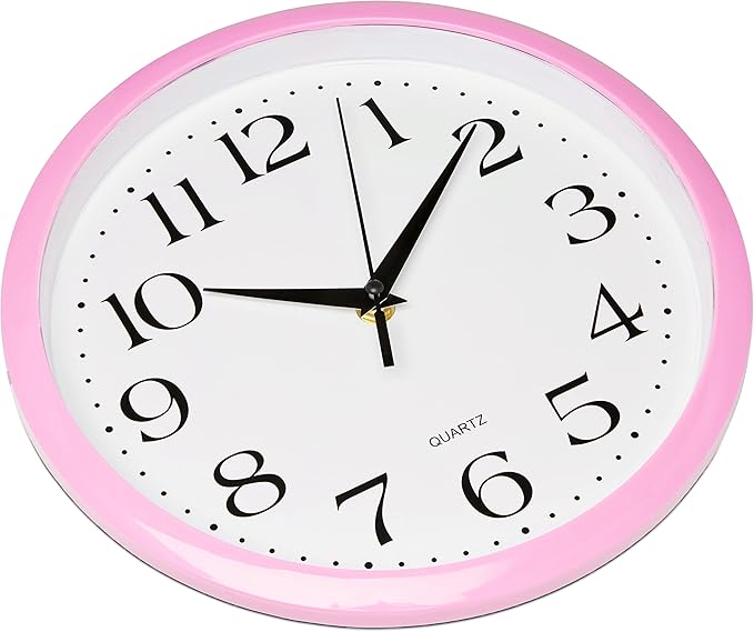 Bernhard Products Light Pink Wall Clock Silent Non Ticking - Image 5