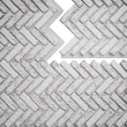 EverStone Herringbone Faux Brick Panel, 46 1/2"W x 25 1/4"H x 1"D, Rustic White - Image 9