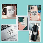 (3Pcs) I Just Want to Drink Coffee Stickers Funny Quotes Stickers Decal Waterproof Vinyl Stickers Adult for Laptop Kindle Car Tumbler Water Bottle Mug Phone Notebook Helmet Size 3”x2.5”
