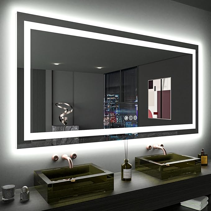 LOAAO 60X36 LED Bathroom Mirror by LOAAO