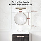 USHOWER Brushed Nickel Bathroom Mirrors - Image 6