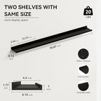 Boswillon 70.9 Inches Long Floating Shelves, 2 Set Modern Wall Shelf - Image 3