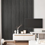 Self Adhesive Wood Slat Wall Paneling Grey/Black 3D Wood Panels - Image 7
