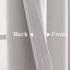 IGEMAEVE Greyish White Curtains 108 Inch Length 2 Panels Set, Light Filtering - Image 4