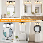 3-Lights Black Vanity Lights for Bathroom - Image 7