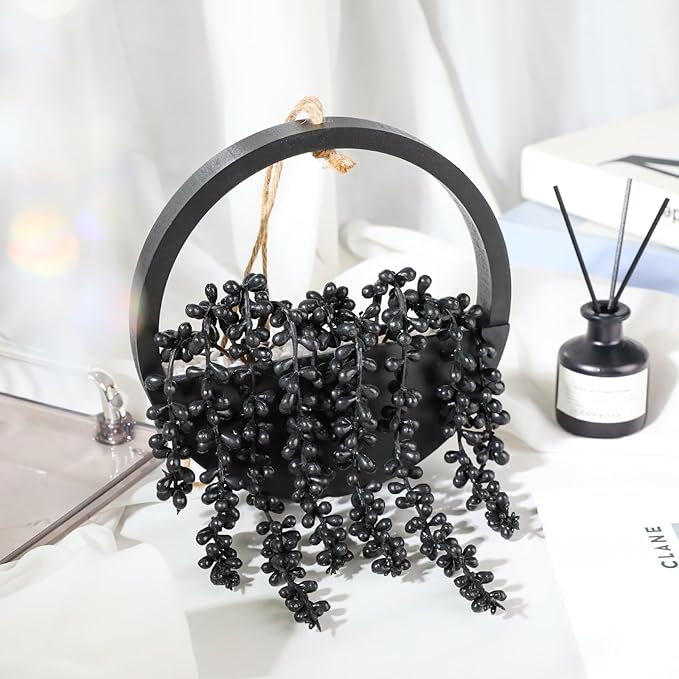 Artificial Hanging Plants Hanging Planter Fake Succulents Artificial String of - Image 4