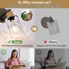 MOKATNG Set of 2 Wall Sconces for Bathroom, Coastal Modern Vanity Lights - Image 5