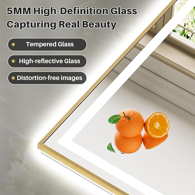 48x36 Inch LED Bathroom Mirror - Image 7