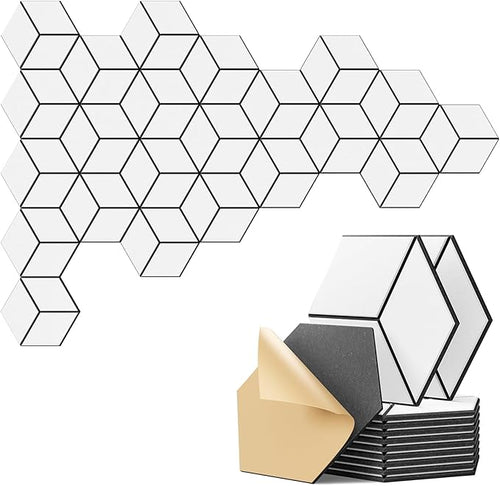 22-Pack Self-Adhesive Acoustic Panels, Flame-Resistant Soundproof Foam. Absorbs by Dailycooper