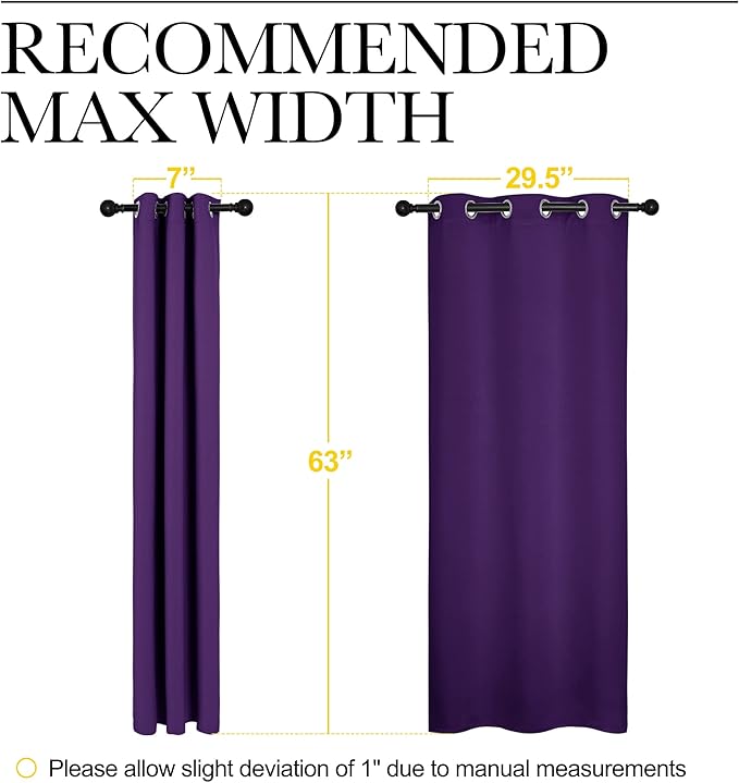 NICETOWN Thermal Curtains Insulated Blackout Draperies, Triple Weave Home - Image 7