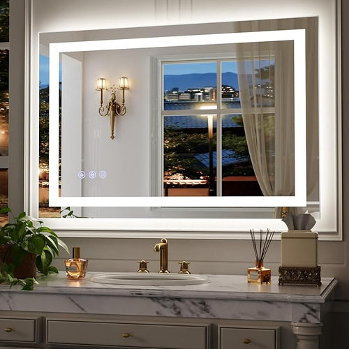 60"x40" Large Smart LED Bathroom Mirror by Unknown