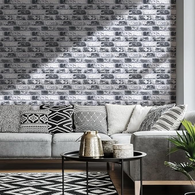 COMSTICKC 3D Faux Brick Wall Panels Peel and Stick Wall Stickers, Small Size - Image 6