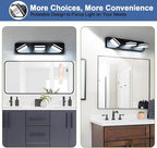 360° Rotate LED Dimmable Bathroom Vanity Light Fixtures, 1300LM Acrylic Matte - Image 9