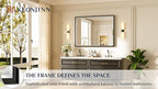 Keonjinn 48" x 36" Large Black Bathroom Mirror, Aluminum Alloy Frame Rustproof - Image 7