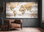 canvas Wall Art 20“x40 lagre map of the world Painting Ready to Hang Framed - Image 7