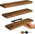 Vervida® Rustic Brown Floating Shelves by Vervida