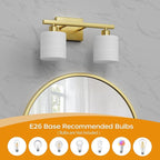 PARTPHONER Bathroom Light Fixtures, Bathroom Lighting Fixtures Over Mirror - Image 4