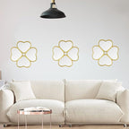 Small Decoritive Heart Wall Mirrors Set of 3, Decorative Four-Leaf Clover Mirror - Image 5