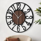 LEIKE Large Wall Clocks, Non Ticking, Battery Operated Small Vintage Round - Image 7