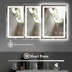 DUMOS 24.1"x32.1" LED Bathroom Mirror, Smart Anti-Fog Bathroom Vanity Mirror - Image 6