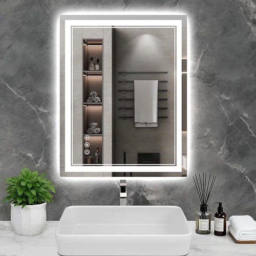 23.6x31.5 Inch LED Bathroom Mirror by Wedhouc