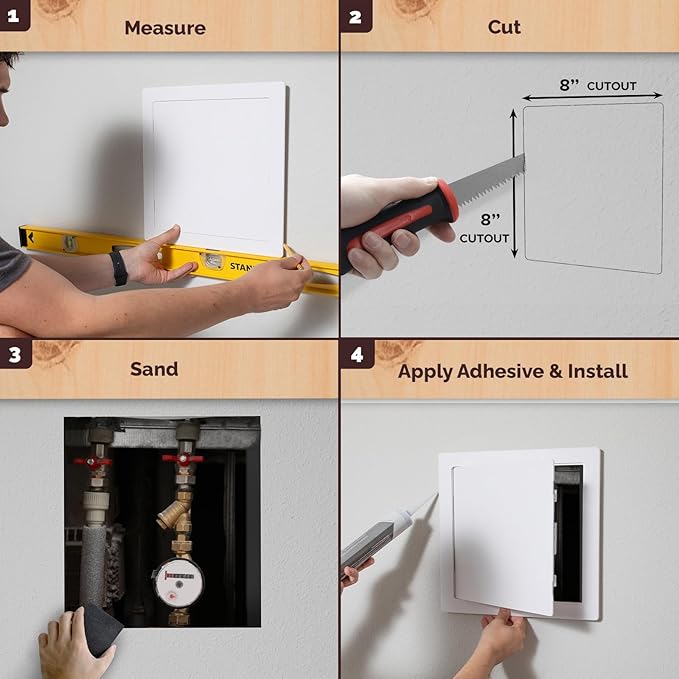 Morvat Access Panel 8x8 Inch for Drywall & Ceiling - Image 3