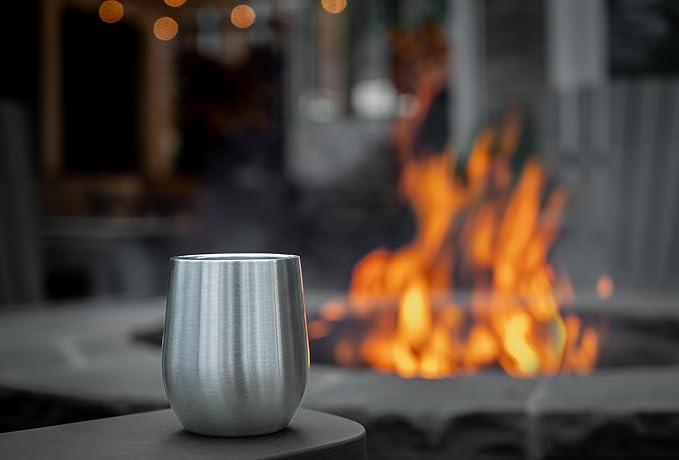 Sipworks Insulated Whiskey Tumbler - 8 oz Stainless Steel Bourbon Lowball Tumbler with Double Walled Vacuum Insulation - Spill Resistant Cocktail Nosing Glass Mug | Travel & Parties - Slate