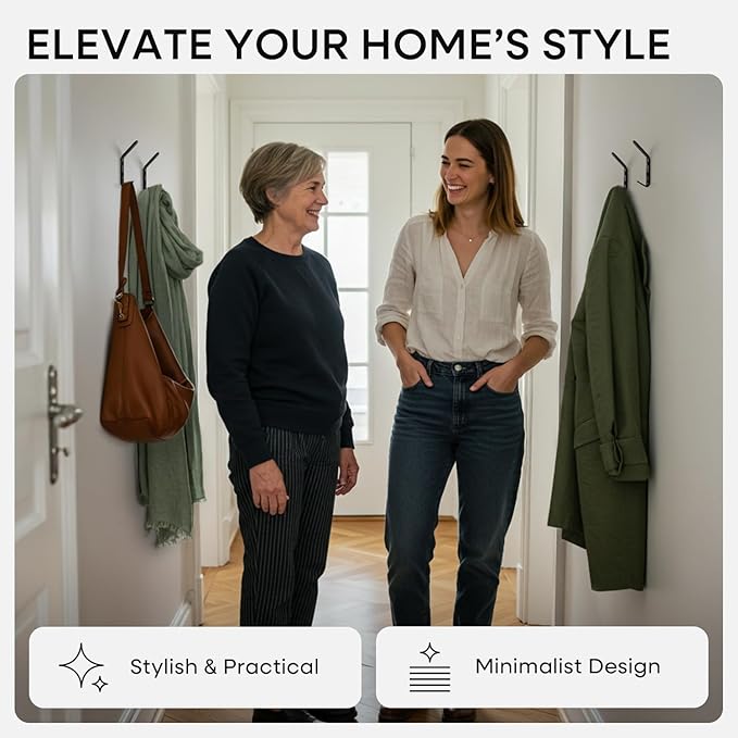 Homeforia Wall Coat Hook Rack - Image 2