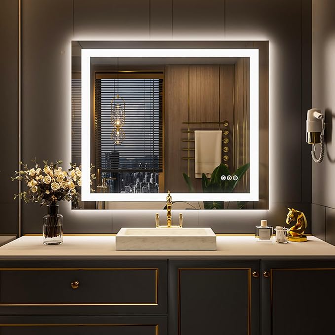 LOAAO 44"X36" LED Mirror for Bathroom, Lighted Bathroom Mirror - Image 7
