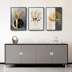 Framed Black and White Modern Luxury Wall Art, 3 Pieces Large Contemporary - Image 3