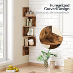 HOOBRO Corner Shelf Wall-Mounted, 4-Tier Corner Bookshelves - Image 7