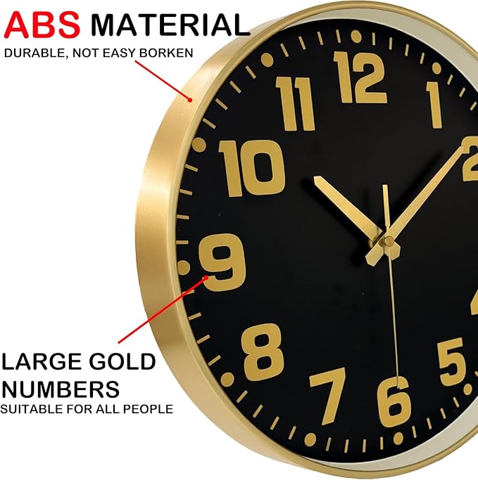 Wall Clock, 8inch Modern Silent Non-Ticking Wall Clocks Battery Operated - Image 7