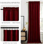 NICETOWN Christmas Red Velvet Curtains and Drapes 102 inches Long, Extra Long - Image 7