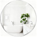 Fabuday Silver Circle Mirror for Wall 26 inch by Fabuday