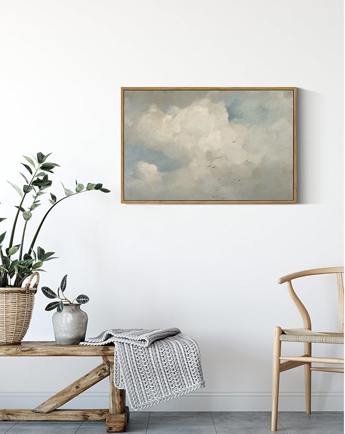 InSimSea Framed Canvas Wall Art Vintage Decor, Home Decor Classical Oil - Image 2