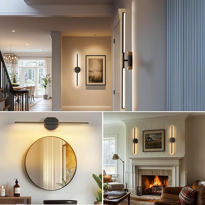 Battery Operated Wall Sconce Set of Two, Wireless Wall Sconces USB Rechargeable - Image 6