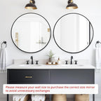 Fabuday Black Round Mirror 30 Inch - Image 2