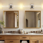 Modern Wall Sconces Set of Two in Brushed Nickel Finish 18 Inch 3000K-6000K Led - Image 6
