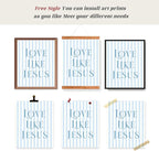 LARTSFRO Coquette Blue Bow Jesus Wall Art Decor Posters, Light Blue Bow - Image 4