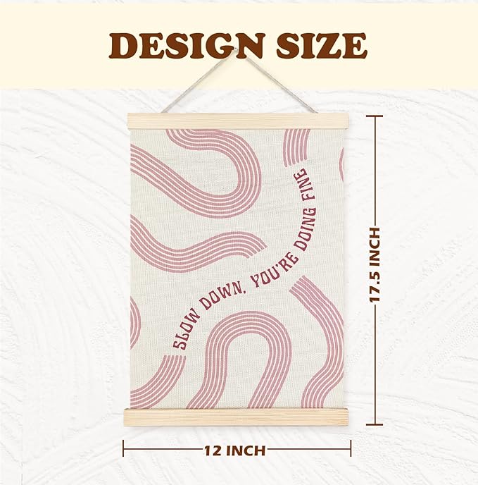 Yomisex Pink Slow Down You're Doing Fine Inspirational Wall Art Poster - Image 6