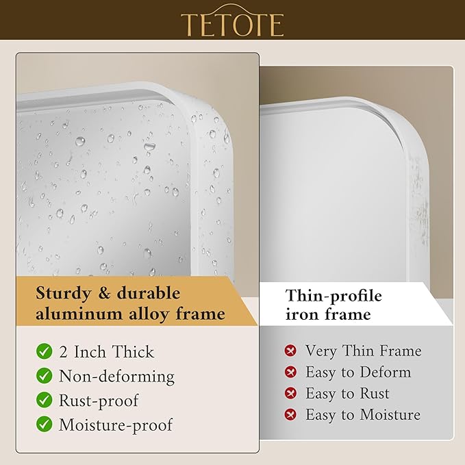 TETOTE 55 x 30 Inch Bathroom Mirror - Image 2