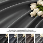 MIULEE Back Tab Grey Blackout Curtains 96 Inch Long 2 Panels Set - Image 8