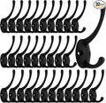 IBosins 32 Pack Black Coat Hooks Wall Mounted by IBosins