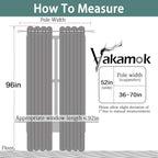 Yakamok 100% Blackout Curtains 96 Inches Long, Total Blackout Lined Curtain - Image 8
