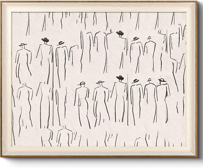 VIYYIEA Framed Wall Art for Living Room, Sketch Canvas Prints, Minimalist Home by VIYYIEAART