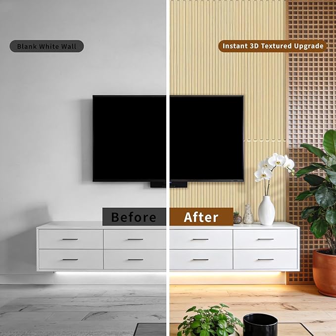 RITOLLO 8-Pack PVC Slat Wall Panels - Image 8