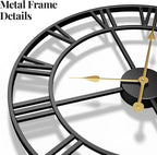 Cuspin 24 Inch Large Wall Clock, Silent Non Ticking Battery Operated Round - Image 4