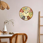 VIKMARI Clocks Battery Operated Wooden Wall Clock Retro Rustic Clock Decorative - Image 4